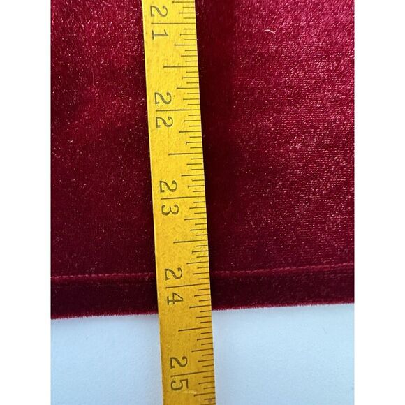 Jaclyn Smith Shirt Womens Size XXL Plus Red Velvet Short Sleeve Blouse Top Cozy - Picture 8 of 8